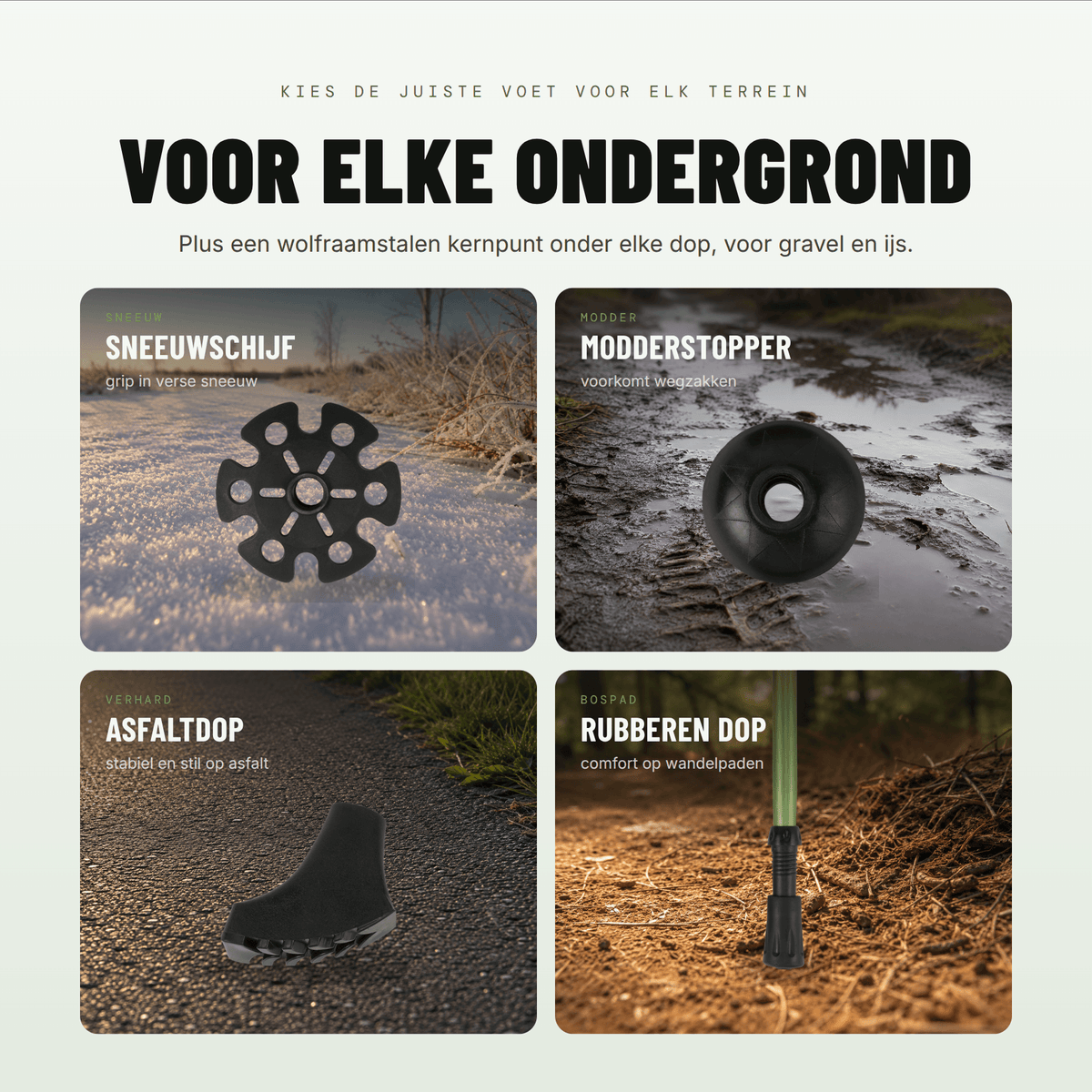 Kies de juiste voet voor elk terrein